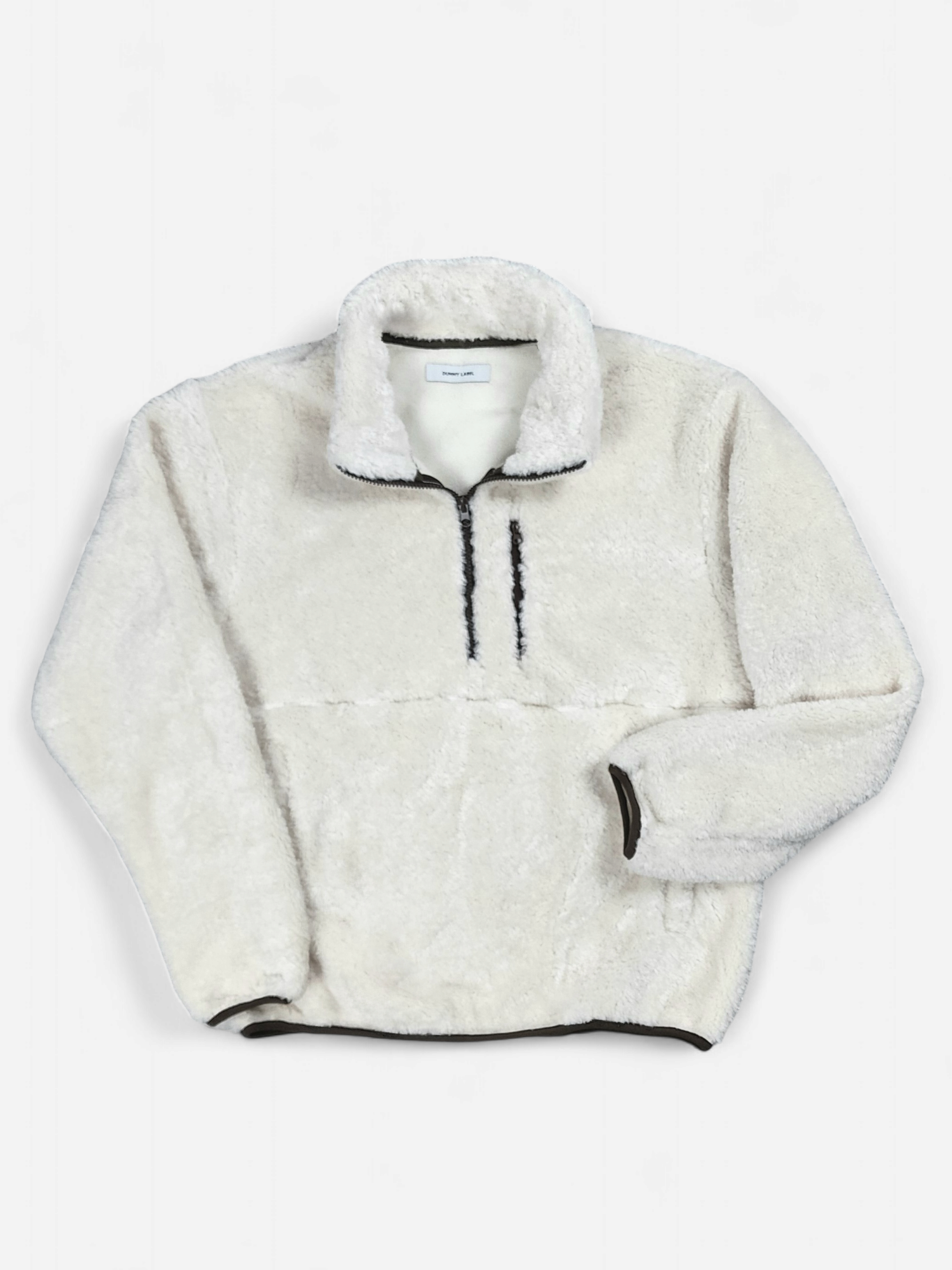 Fleece Half Zip Jumper Light Cream - Main Image