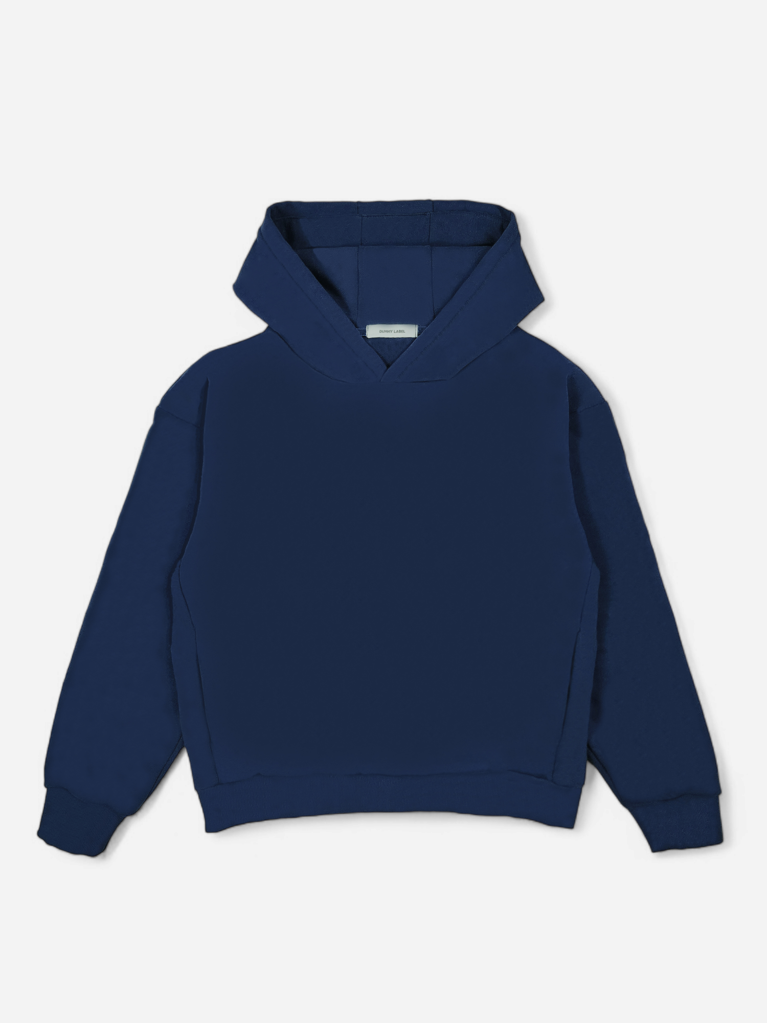 Boxy Oversized Tunnel Pocket Hoodie Marine Navy