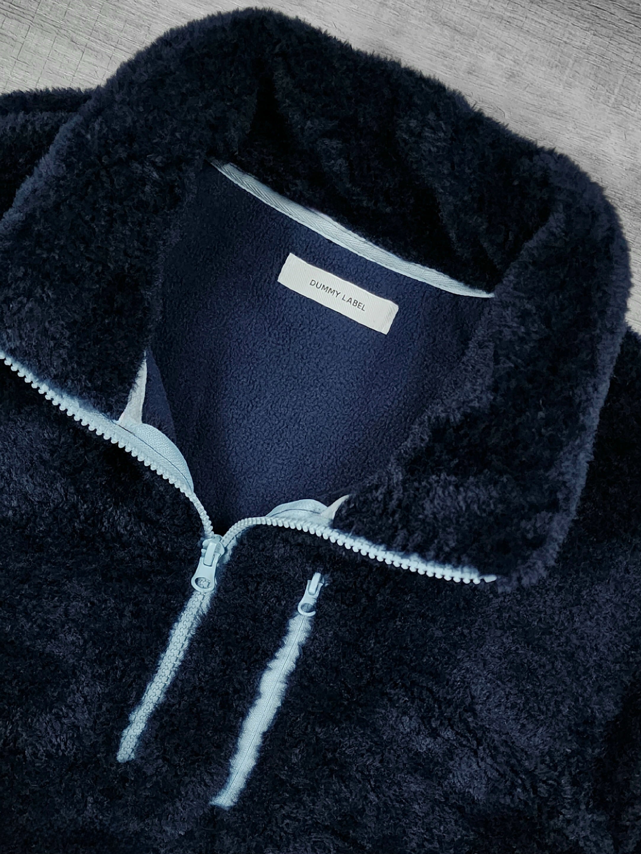 Fleece Half Zip Jumper - Deep Navy – DUMMY LABEL