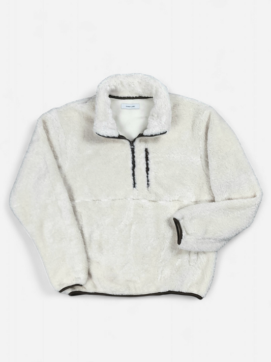 Fleece  Half Zip Jumper - Light Cream