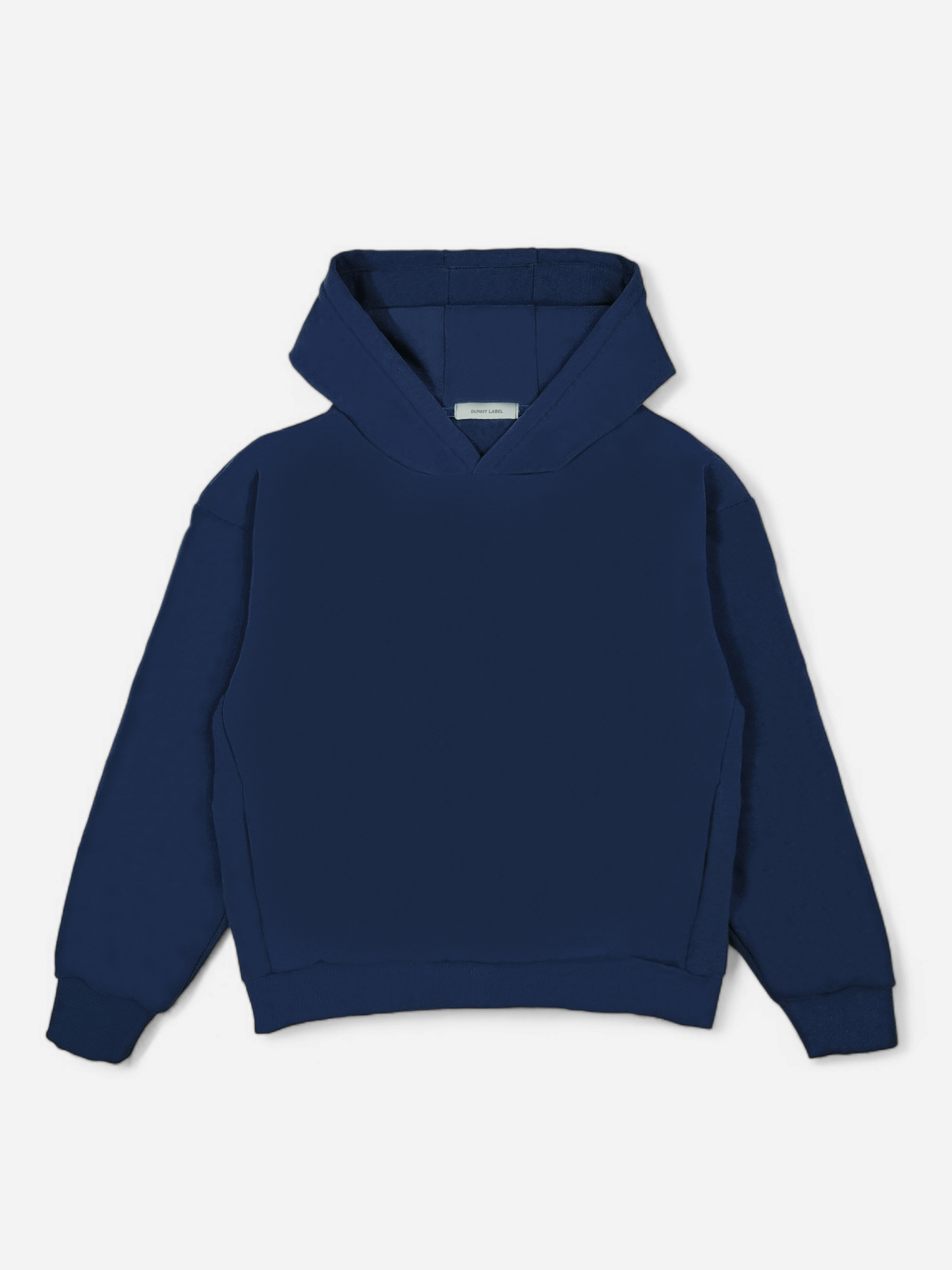 Boxy Oversized Tunnel Pocket Hoodie - Marine Navy