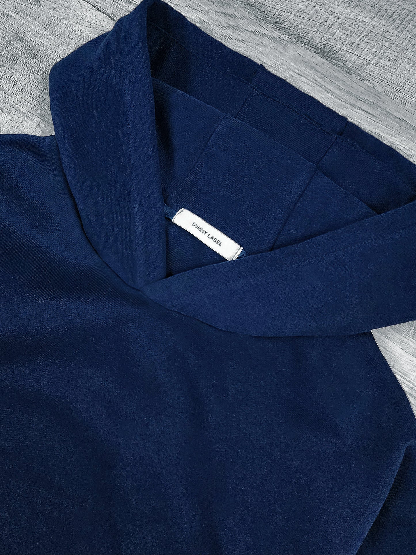 Boxy Oversized Tunnel Pocket Hoodie - Marine Navy