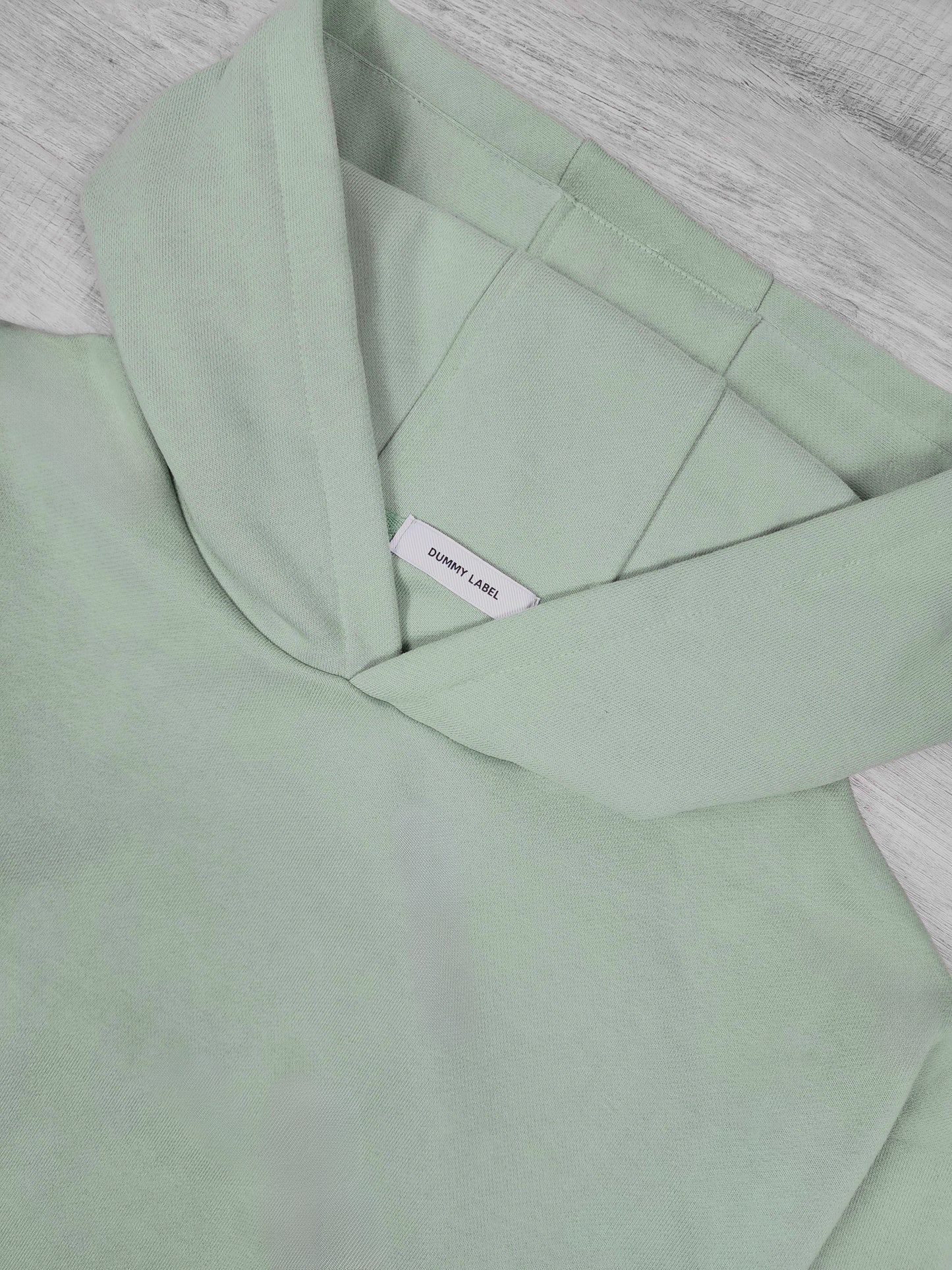 Boxy Oversized Tunnel Pocket Hoodie - Sage Green