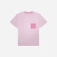 Dummy Face Embroidered T-Shirt - Flamingo